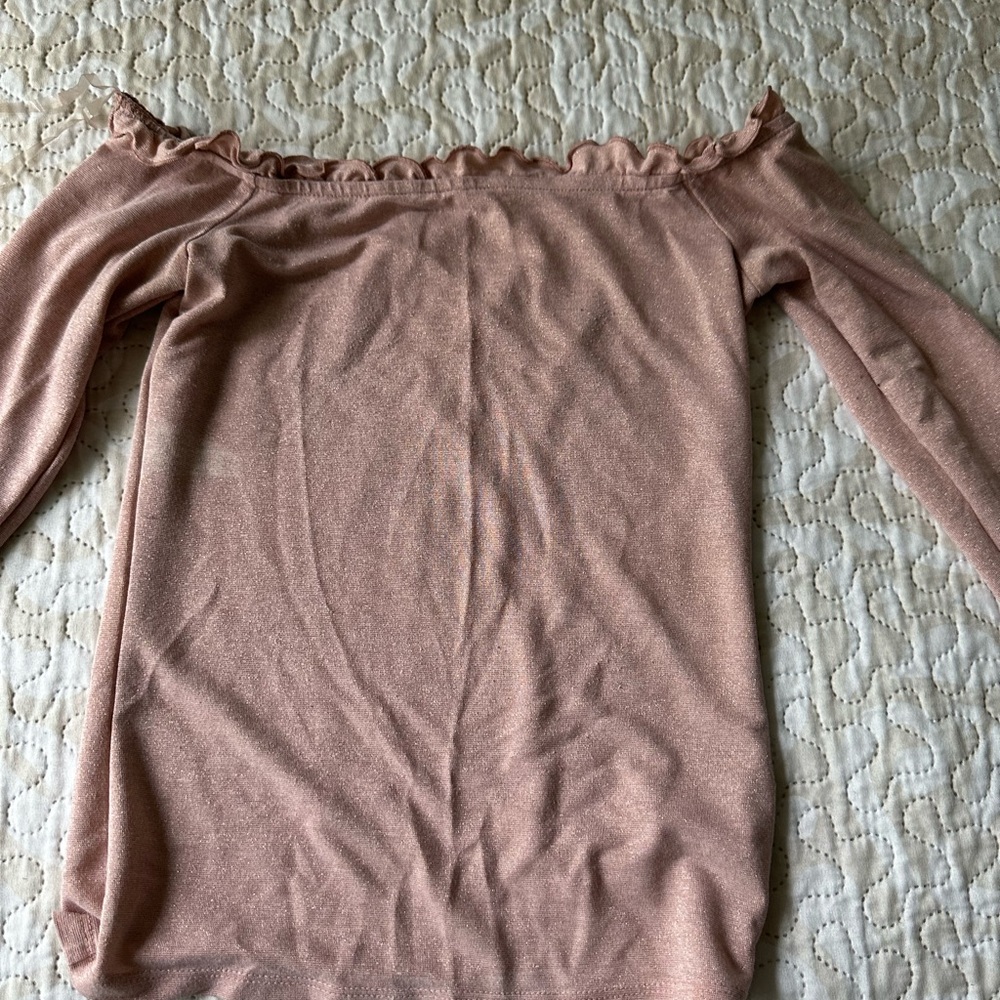 Aeropostale Off-Shoulder Blush Sweater